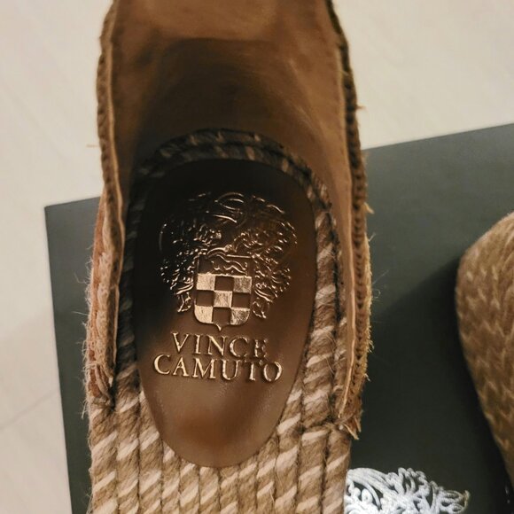 NIB Vince Camuto Leather Wedge sandal, sz 10 - Picture 10 of 13
